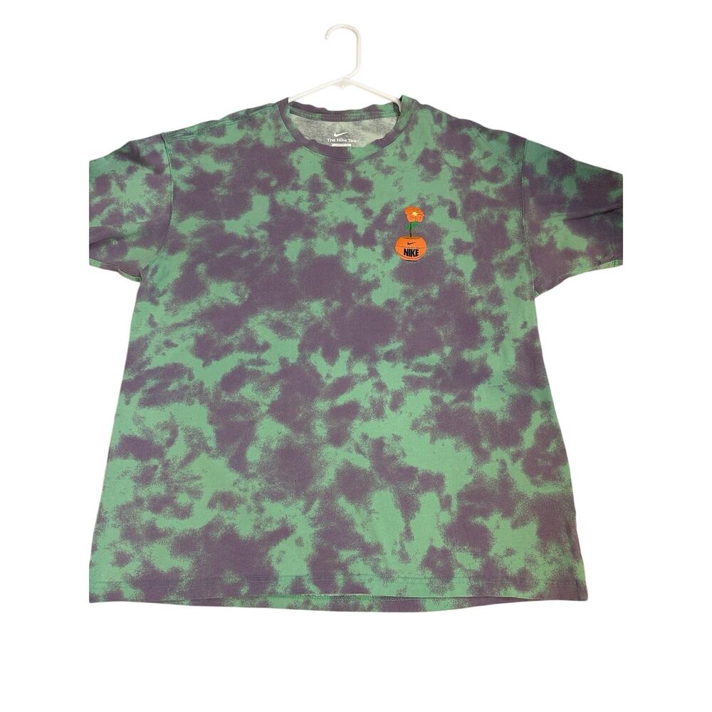 Nike Just Do It Tropical Basketball Tie Dye T Shirt Men’s Large Loose Fit